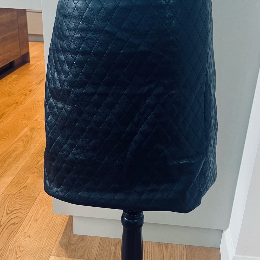 MELISSA NEPTON Black Quilted Pencil Skirt